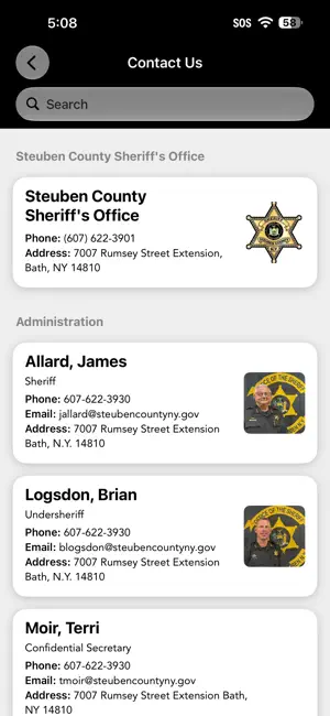 Steuben County NY Sheriff screenshot 2