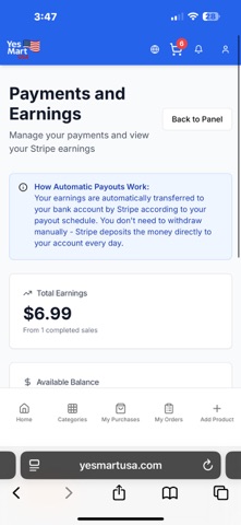 YesMart USA iPhone screenshot