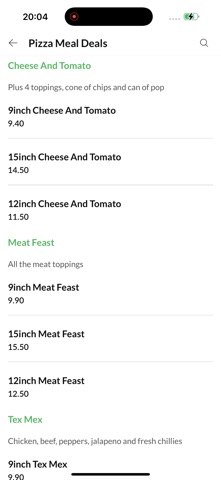 New Oscott Fish Bar. iPhone screenshot