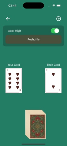 Highest Card Wins iPhone screenshot