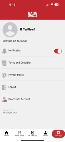 NADA – Official Mobile App Screenshot 5 of 6