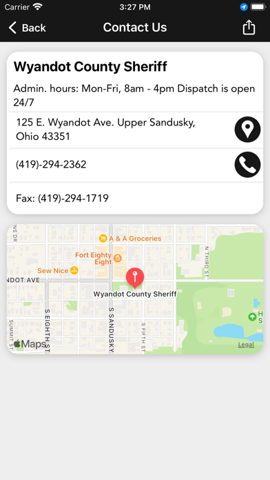 Wyandot County Sheriff Screenshot
