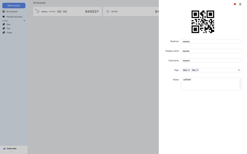 Micro TOTP AUTHENTICATOR 2FA iPhone screenshot
