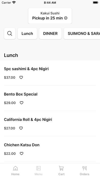 Kakui Sushi iPhone screenshot 2 - Food & Drink app