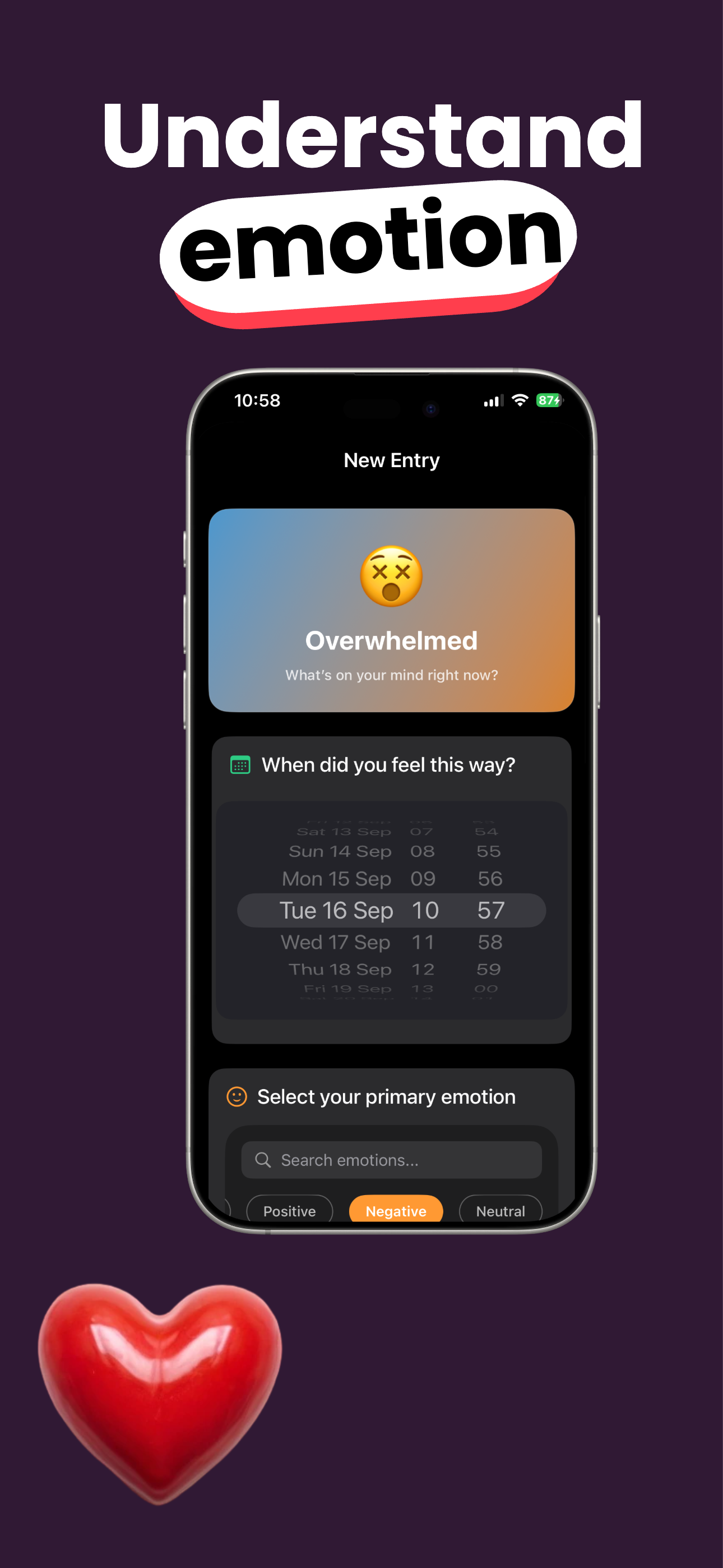 Mood tracker Moodly screenshot 2