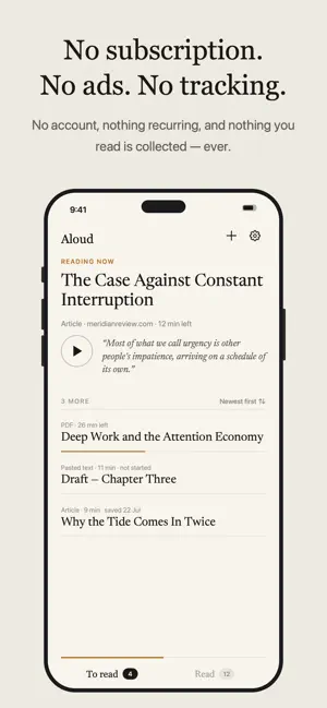 Aloud — Text to Speech Reader screenshot 4