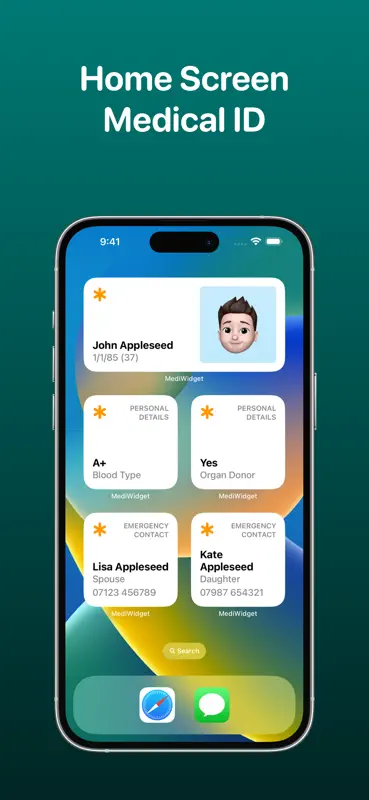 MediWidget: Medical ID Widgets screenshot 2 of 6