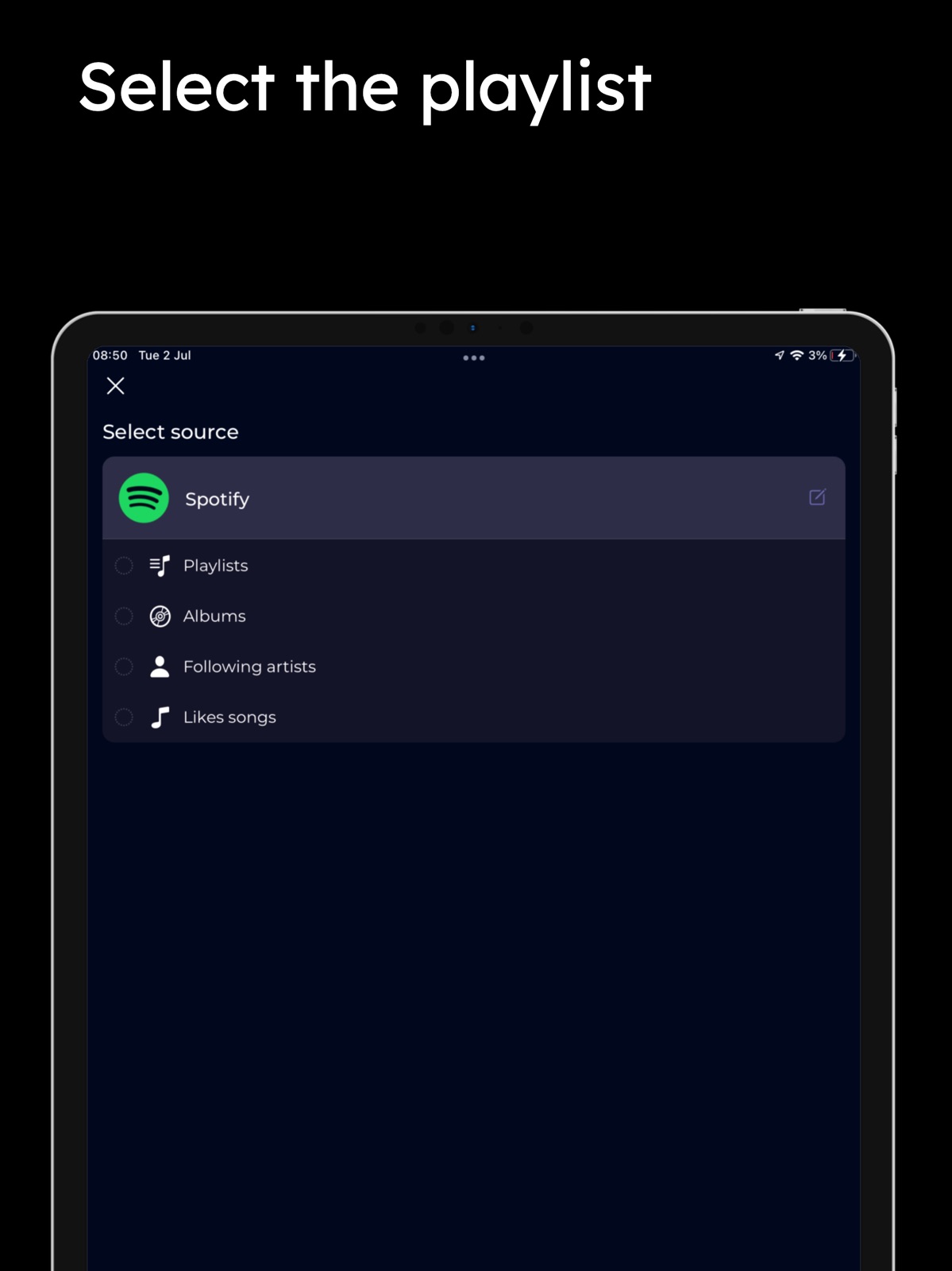 Music transfer & stats: Swapy ipad screenshot 3
