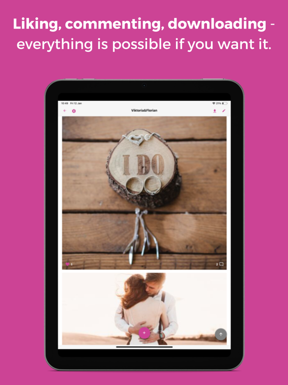 weddies - Wedding Photo App iPad screenshot 7 - Photo & Video app
