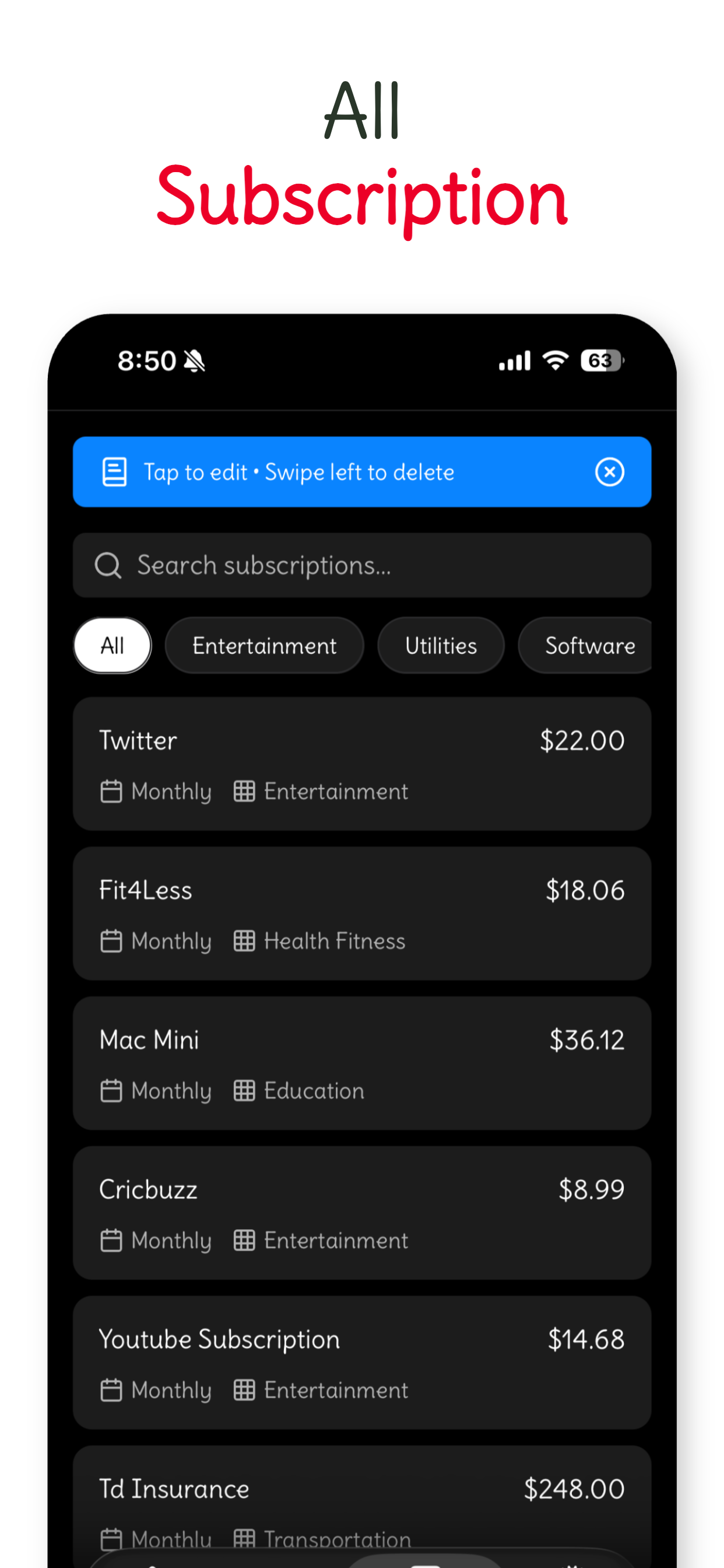 Renewly - Subscription Manager screenshot 4