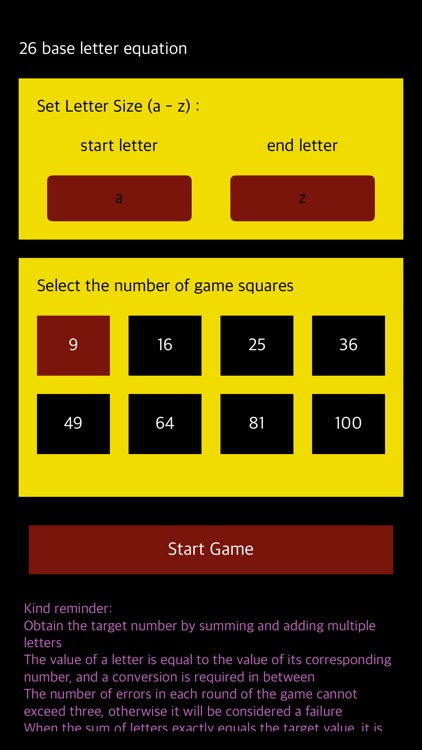 26 base letter equation