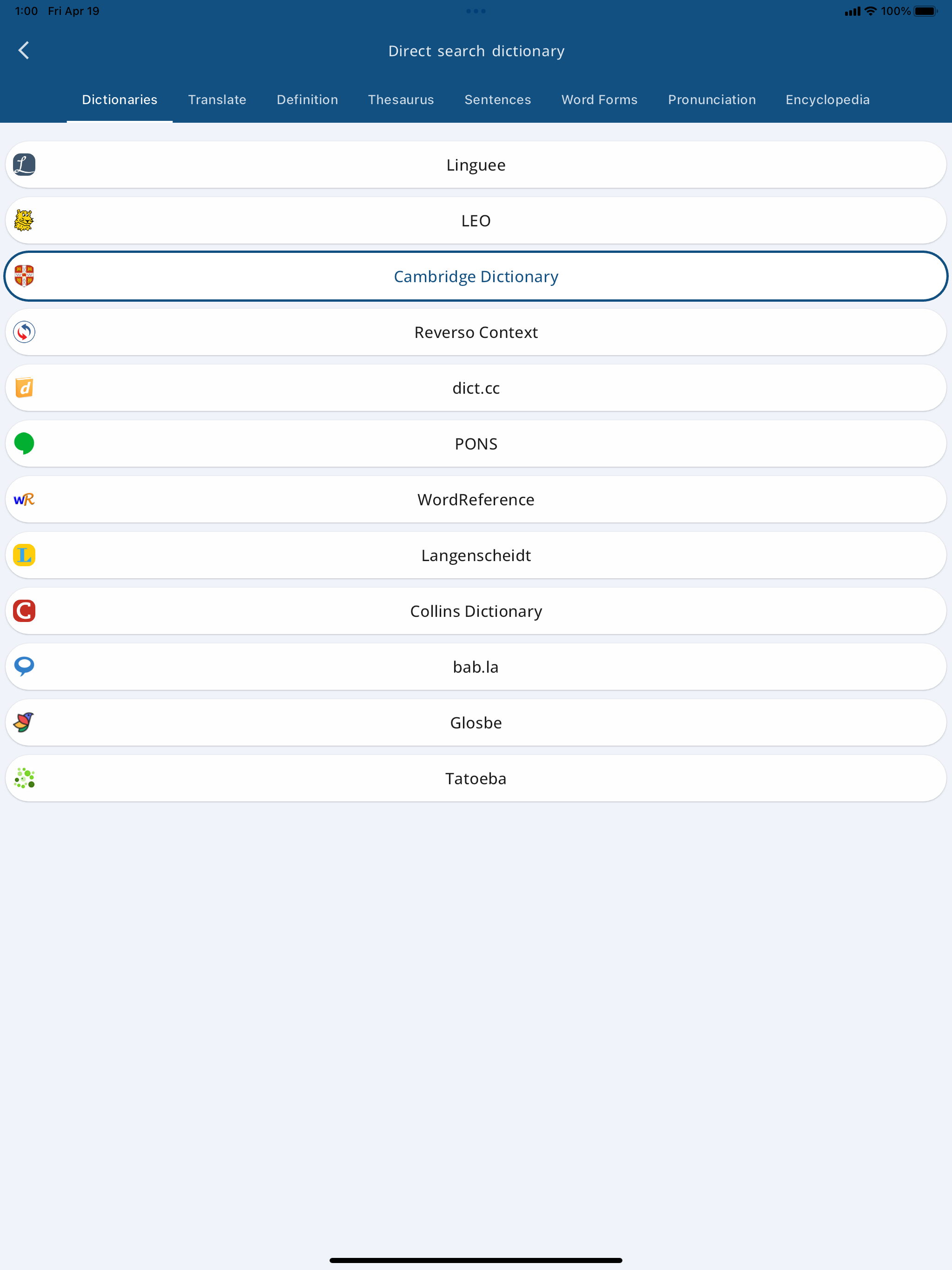 German English Dictionary EnDe