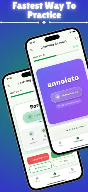 BellaFlash : Learn Italian screenshot 2