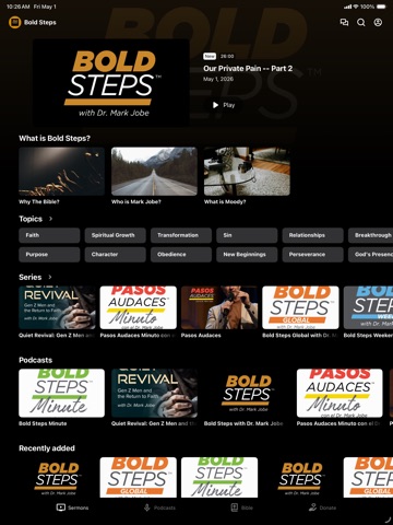 Bold Steps iPad screenshot