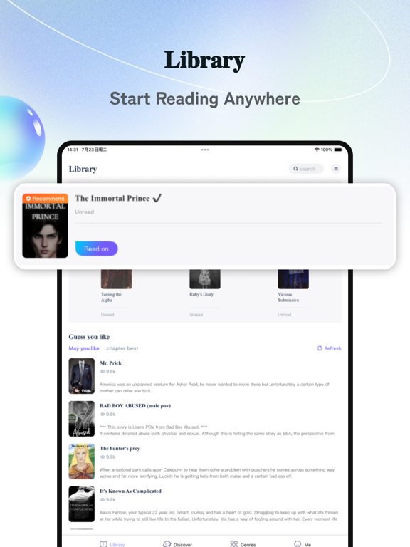 Screenshot #4 pour SagaReader-StoriesFictionsMore