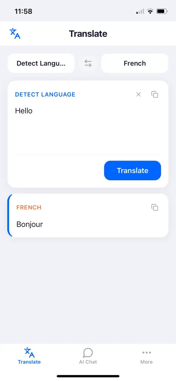 Screenshot #1 pour AI Global Translator