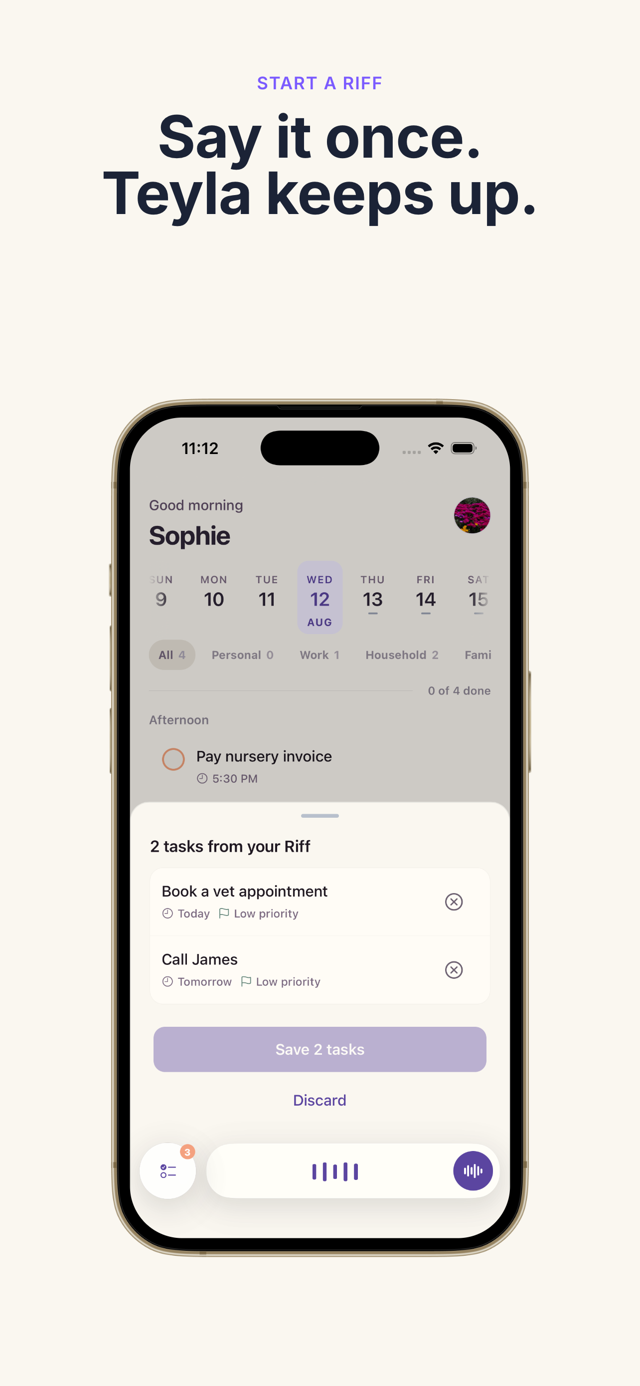 Teyla: tasks organised by role screenshot 4