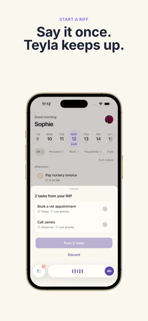 Teyla: tasks organised by role screenshot 3