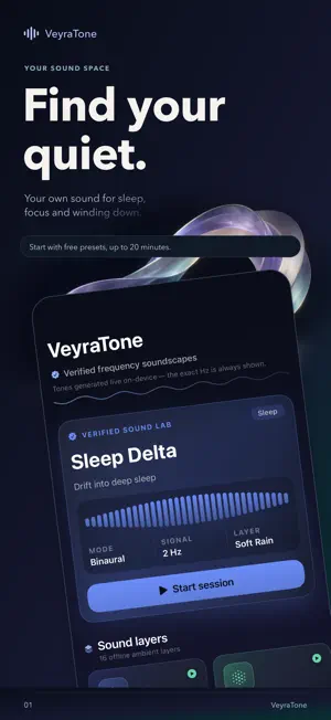 VeyraTone: Binaural Beats screenshot 1