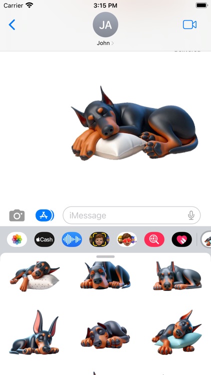 Sleeping Doberman Stickers screenshot-5