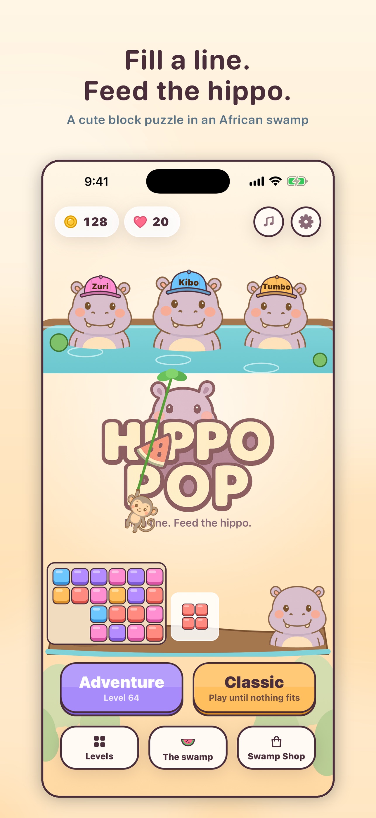 Screenshot 1 of Hippo Pop