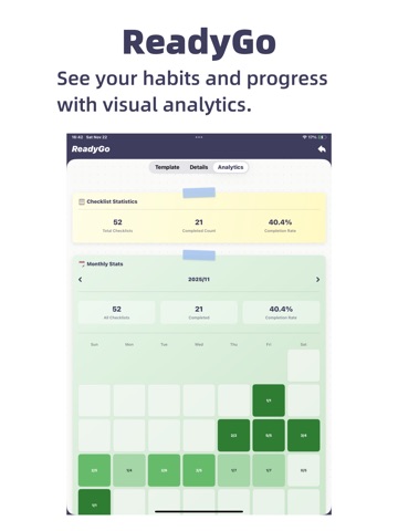 ReadyGo: Tasks & Habits iPad screenshot