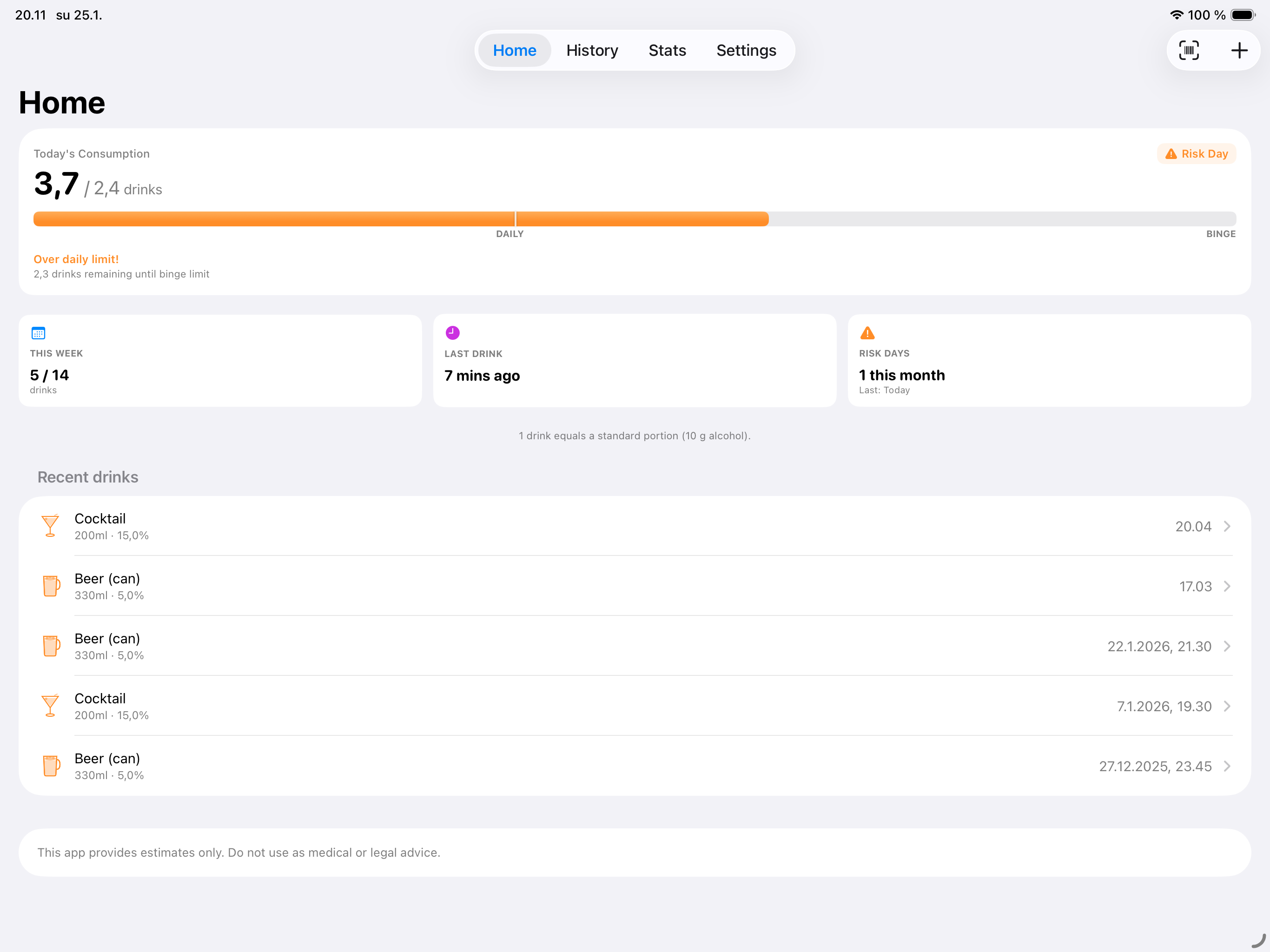 AlcoAware: Alcohol Tracker screenshot 5