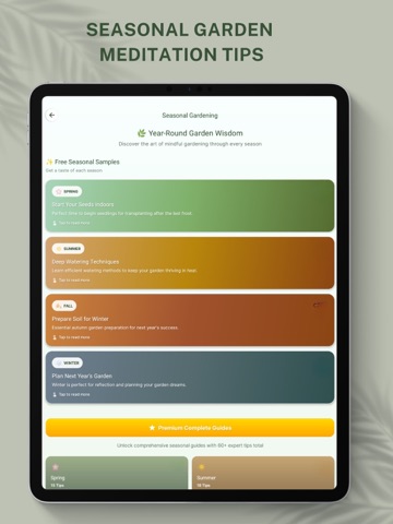 Garden Meditation & Wellness iPad screenshot