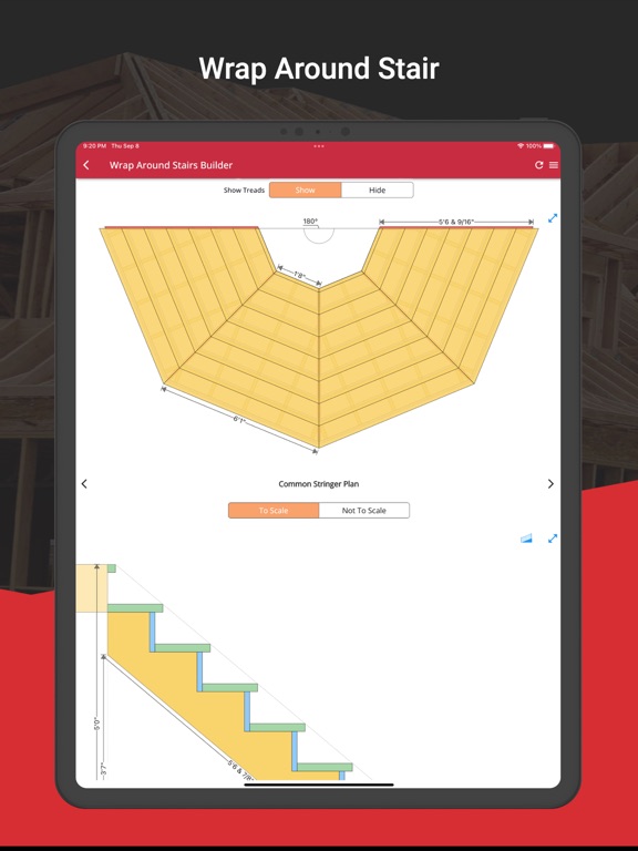 RedX Stairs - 3D Calculator iPad screenshot 8 - Utilities app