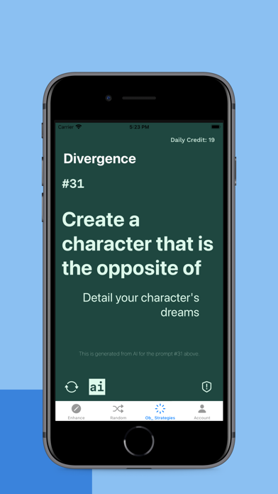 Oblique Strategies with AI Screenshot