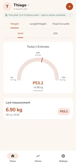 DailyGrowth - Baby percentile screenshot 3