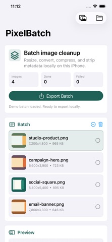 PixelBatch screenshot