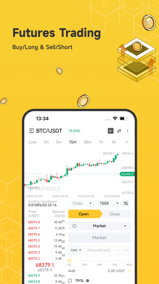 #7. SuperEx:Trade Crypto & Bitcoin (iOS) By: SUPERDAO INC
