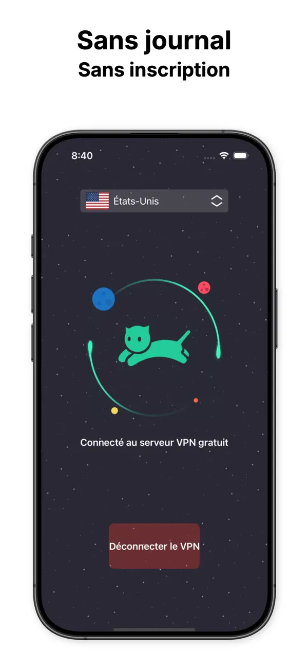 Screenshot #2 pour VPN cat: Rapide Illimité