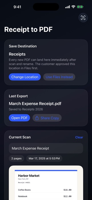 Receipt to PDF Screenshot 2 of 5