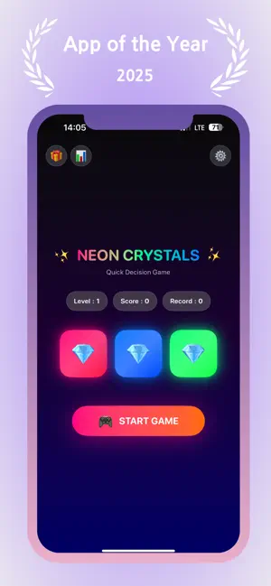 NeonCrystals screenshot 1