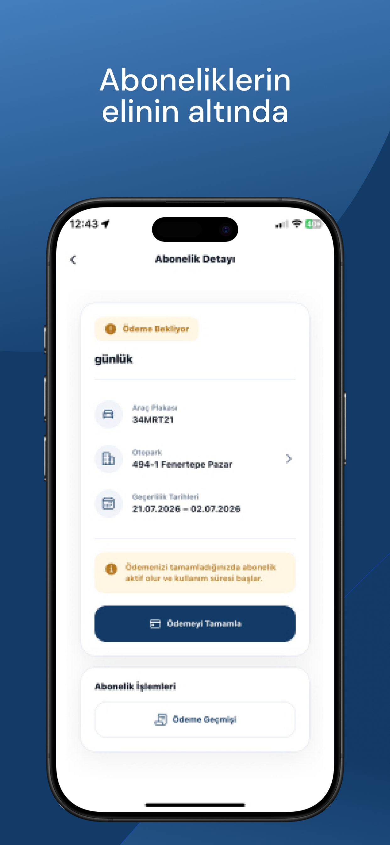 ParkBiz - Otopark Abonelik Öde screenshot 6