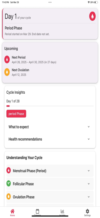 Sync - Private Period Tracker Screenshot 2 of 3