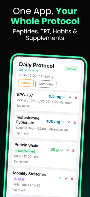 Protocol Peptide Tracker App screenshot 1