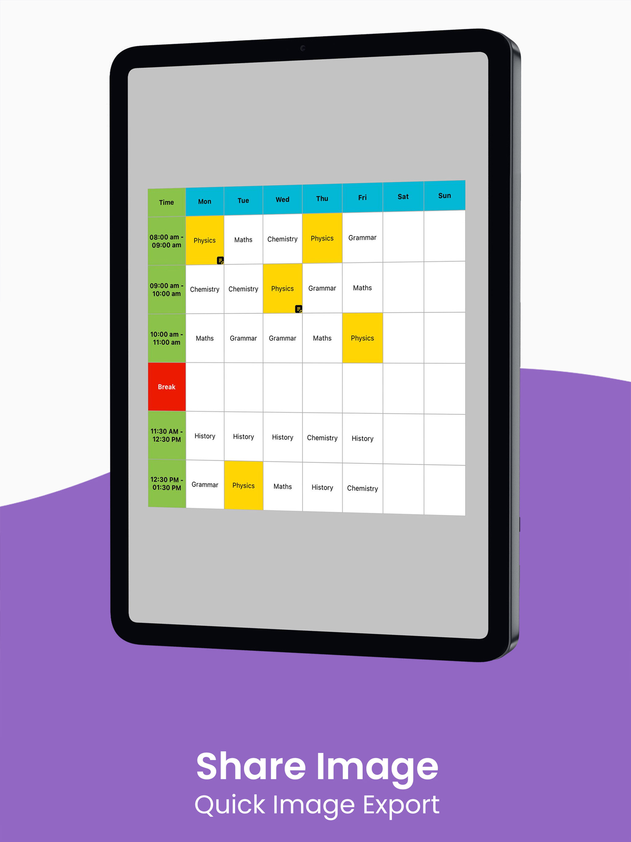 Timetable & Schedule Maker screenshot 16