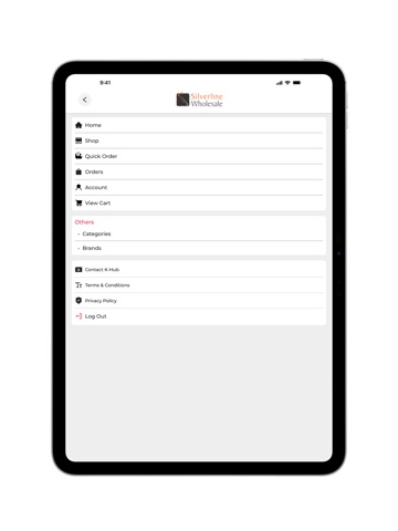 Silverline Wholesale B2B iPad screenshot