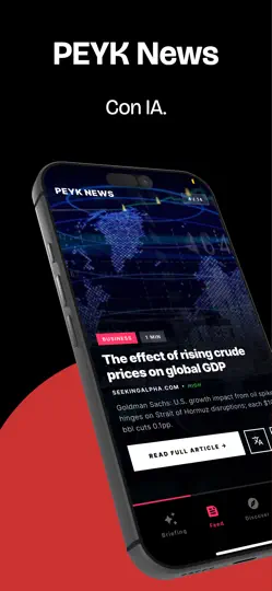 Captura de pantalla de Peyk News - Noticias IA en iPhone 1