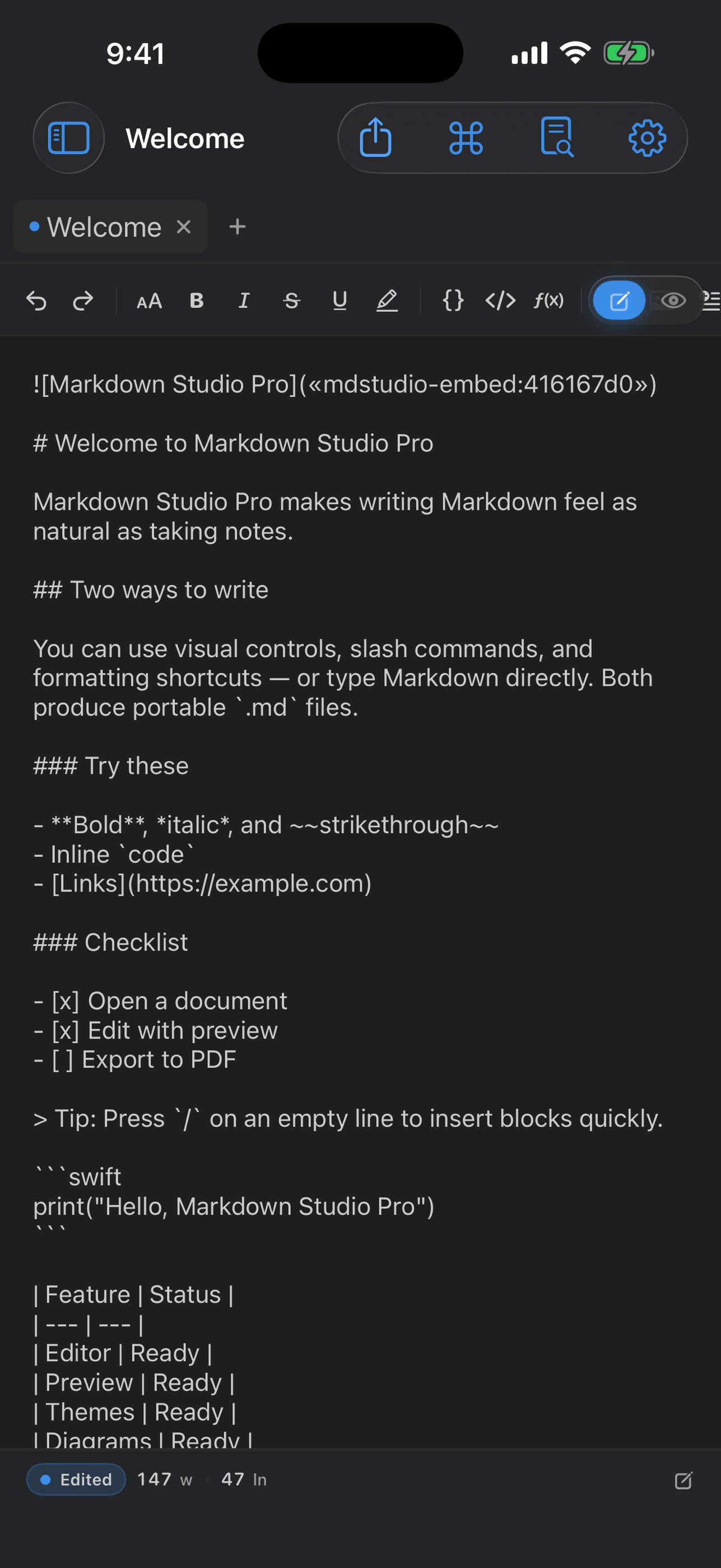 Screenshot 2 of Markdown Studio Pro