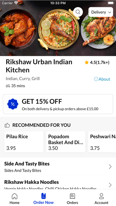 Rikshaw Urban Indian Kitchen. Screenshot