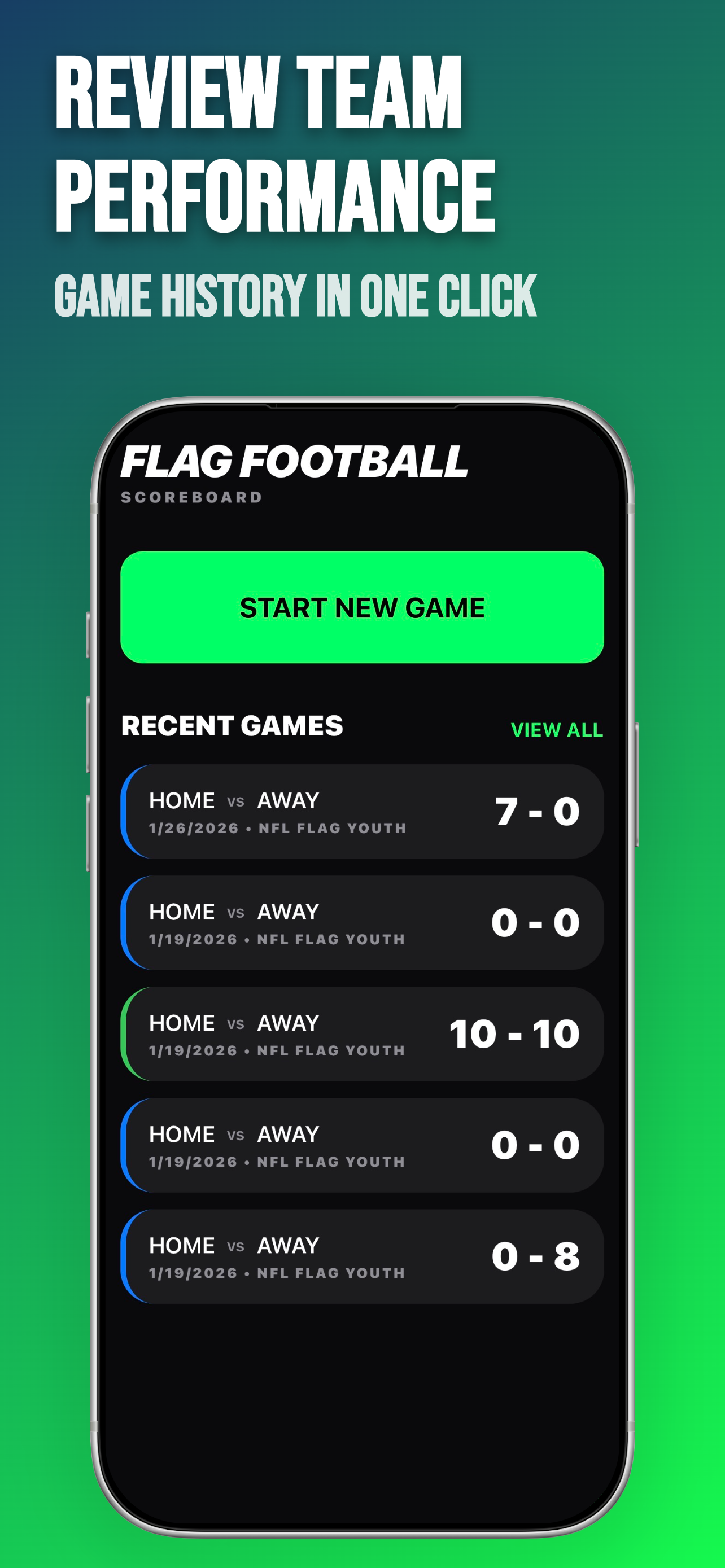 Flag Football Scoreboard