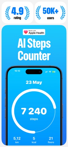 Steps Tracker Pedometer StepGo Screenshot 1 of 5
