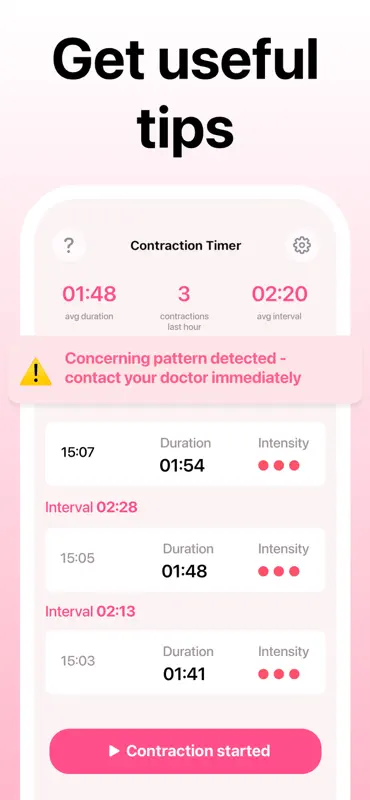 Contraction Timer - Leleka screenshot 5 of 9