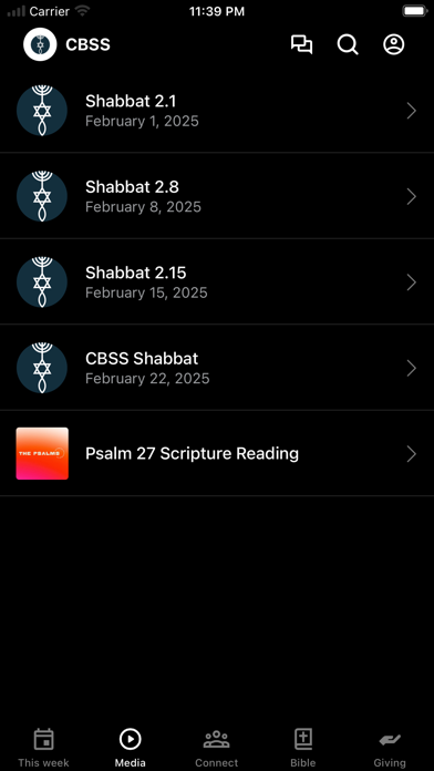 Congregation Beth Sar Shalom Screenshot