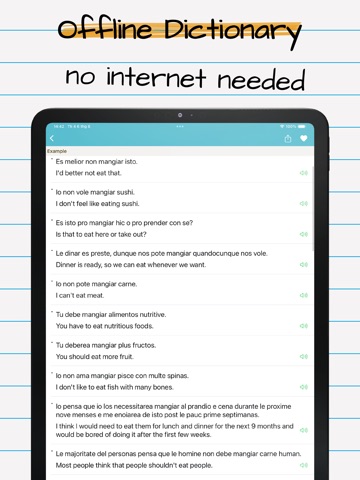 Interlingua English Dictionary iPad screenshot