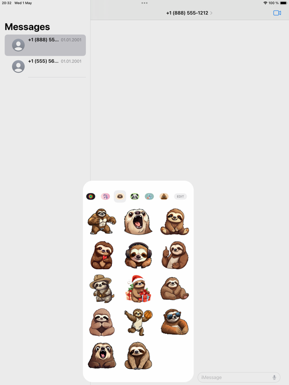 Screenshot #5 pour Sloth Sticker Pack